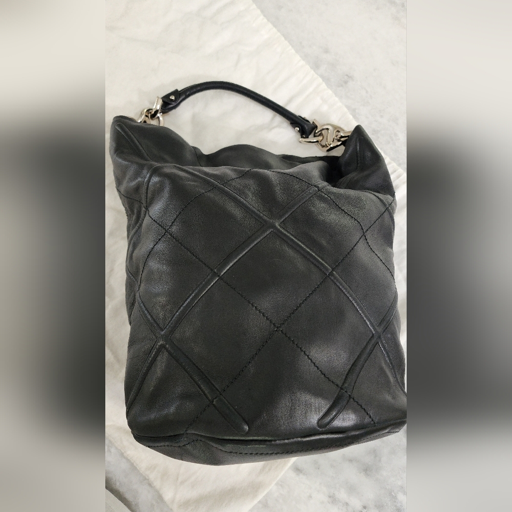 Salvatore Ferragamo Black Quilted Shoulder Bag